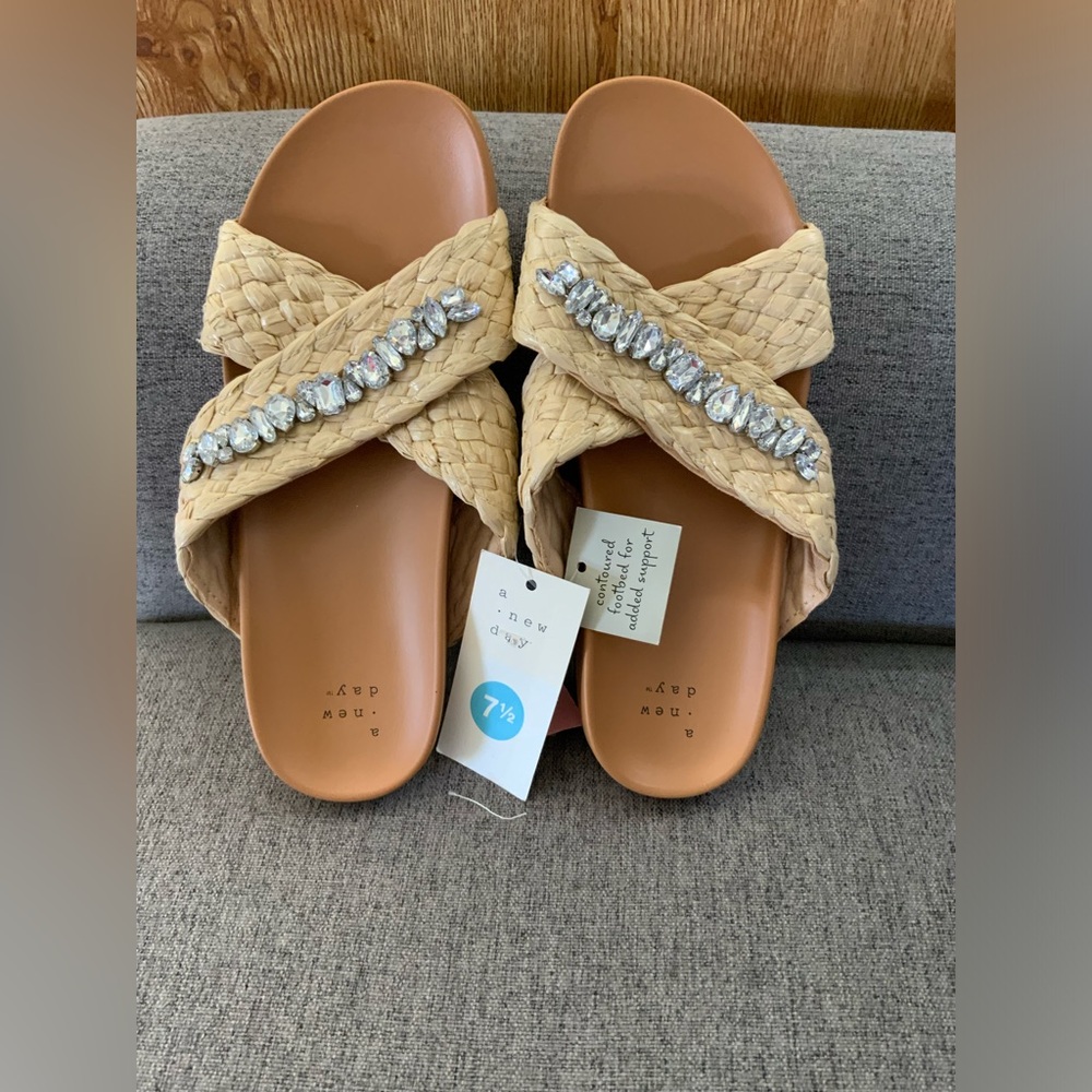 Tan Jewelled Sandals
